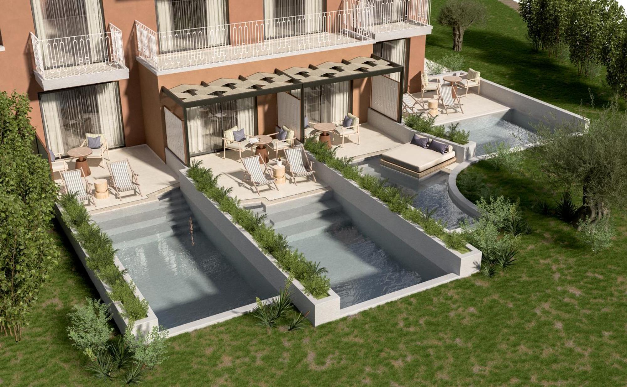 Sentido Apollo Palace เมซอนกิ ภายนอก รูปภาพ 3D rendering of a hotel
